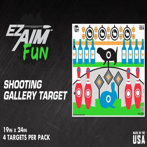 EZ Aim Fun Gallery Paper Shooting Target, 23" x 19," 4-Pack, Multi in Saudi Arabia