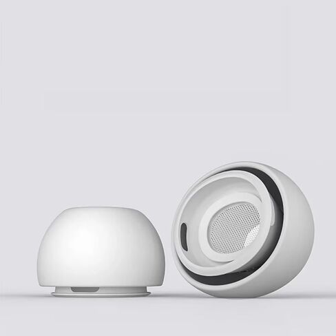 1 Pairs White Replacement Ear Tips for Airpods Pro with Noise Reduction Hole & Built-in Dust Guard, Soft Silicone Ear Tips (White M) in Saudi Arabia