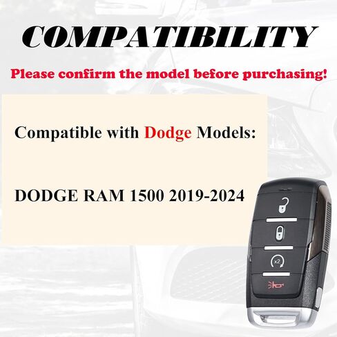 Proximty Smart Key Fob Replacement Fits for Dodge Ram 1500 2019 2020 2021 2022 2023 2024 Keyless Entry Remote Control OHT-4882056 68291689 68442907 68401332 in Saudi Arabia