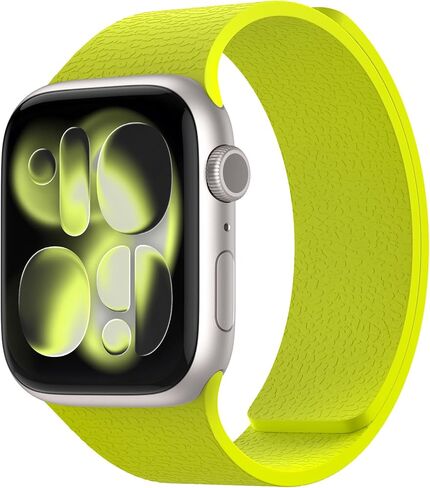سوار سيليكون مغناطيسي متوافق مع سوار ساعة Apple 42 مم 41 مم 40 مم 38 مم السلسلة 11 10 9 8 7 6 5 4 3 & SE 3/2/1 مشبك مغناطيسي قوي، مقاوم للماء وقابل للتعديل (ضوء النجوم) in Kuwait