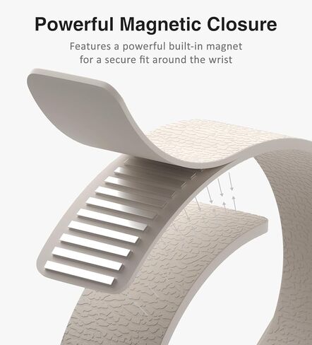 Magnetic Silicone Band Compatible with Apple Watch Band 42mm 41mm 40mm 38mm Series 11 10 9 8 7 6 5 4 3 & SE 3/2/1 Strong Magnetic Clasp, Waterproof & Adjustable (Starlight) in Kuwait