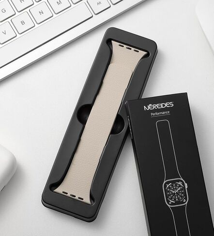 Magnetic Silicone Band Compatible with Apple Watch Band 42mm 41mm 40mm 38mm Series 11 10 9 8 7 6 5 4 3 & SE 3/2/1 Strong Magnetic Clasp, Waterproof & Adjustable (Starlight) in Kuwait