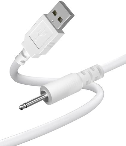 شاحن هزاز لمدلك العصا، ألعاب الكبار، سلك شاحن مدلك شخصي قابل لإعادة الشحن، كابل شحن USB DC بديل، سلك محول شاحن اهتزاز مدلك سريع 2.5 مم لهزاز العصا - 3 أقدام in Saudi Arabia