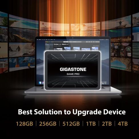Gigastone SATA SSD 512 جيجابايت (10 عبوات) 2.5 بوصة SSD 520 ميجابايت/ثانية ترقية ذاكرة الكمبيوتر المحمول والتخزين PS4 HDD استبدال 2.5 بوصة محركات الأقراص الصلبة الداخلية ذات الحالة الصلبة SATA III SLC Cache 3D NAND Game Pro Performance in Saudi Arabia