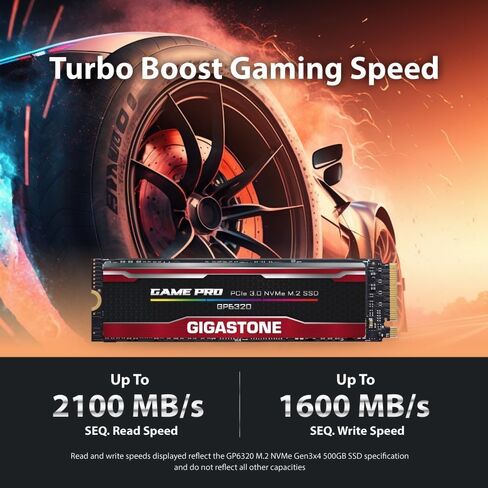 Gigastone M.2 SSD 500GB (4-Pack) PCIe 3.0 NVMe SSD 2,100MB/s Internal Gaming Solid State Hard Drives Upgrade PC Laptop Storage High Speed for Gamers Graphic Design Creators IT Pros Gen3x4 in Saudi Arabia