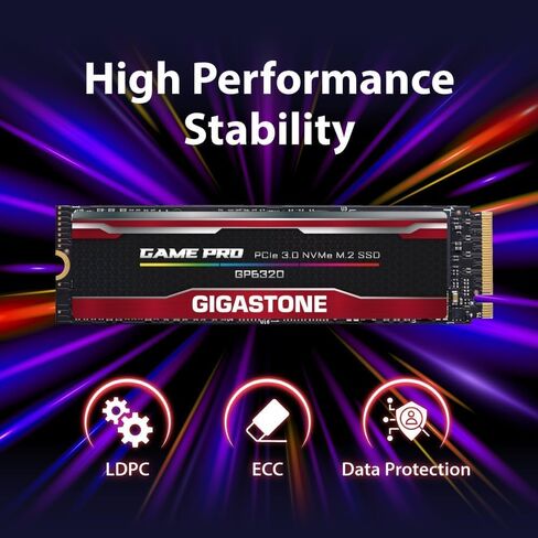 Gigastone M.2 SSD 500GB (4-Pack) PCIe 3.0 NVMe SSD 2,100MB/s Internal Gaming Solid State Hard Drives Upgrade PC Laptop Storage High Speed for Gamers Graphic Design Creators IT Pros Gen3x4 in Saudi Arabia