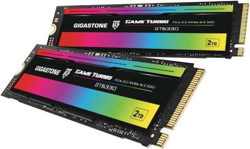 Gigastone M.2 SSD 2TB (2-Pack) PCIe 3.0 NVMe SSD 3,500MB/s Internal Gaming Solid State Hard Drives Upgrade PC Laptop Storage High Speed for Gamers Graphic Design Creators IT Pros PCIe Gen3x4 in Saudi Arabia