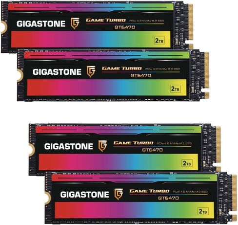 Gigastone M.2 SSD 2TB (4-Pack) PCIe 4.0 NVMe SSD 7,000MB/s Internal Gaming Solid State Hard Drive Upgrade PC Laptop PS5 Storage Turbo Speed for Gamers 3D Rendering 4K 8K Video Editing Creators in Saudi Arabia