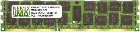NEMIX RAM 16GB (1X16GB) DDR3 1866MHZ PC3-14900 2Rx4 1.35V 240-PIN ECC RDIMM Compatible with Supermicro MEM-DR316L-SL03-ER18 Registered Server Memory in Saudi Arabia