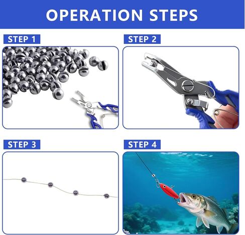 Fishing 117pcs/205pcs Weight Sinkers 6 Sizes/5 Sizes Lead Weights Round Split Shot Sinker Removable Egg Sinkers Kit in Saudi Arabia