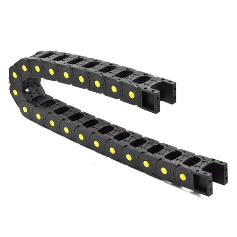 Plastic Drag Chain Cable Carrier Closed Type with End Connectors R125 35 x 75mm L1000mm for Electrical CNC Router Machines in Kuwait