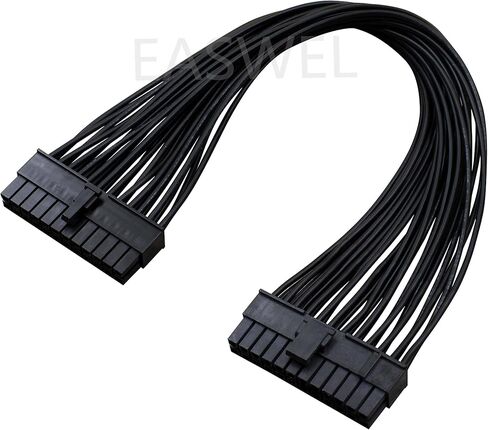 ATX 24Pin to 20+4Pin Power Supply Cable PSU 20 /24Pin Male to 24Pin Male Port ji in Saudi Arabia