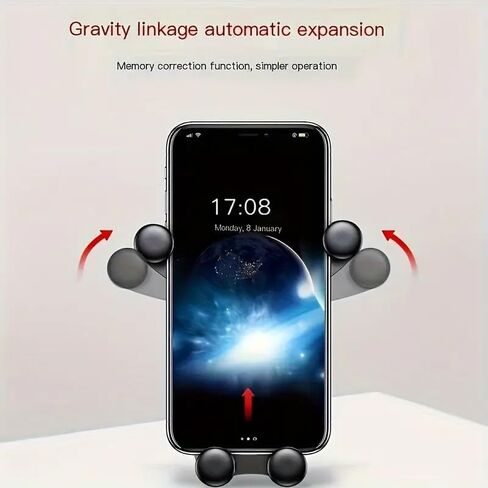 1pc Car Mobile Phone Holder, Rotating Car Air Outlet Holder - Cute Joyful Face Pattern in Saudi Arabia