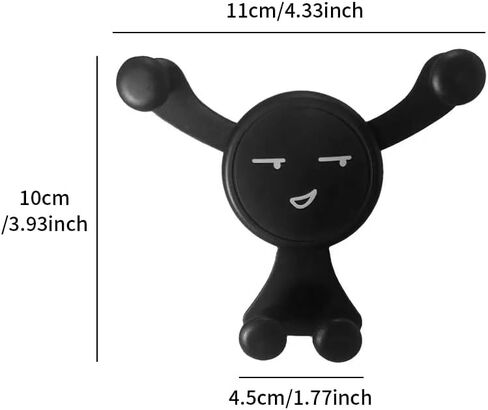 1pc Car Mobile Phone Holder, Rotating Car Air Outlet Holder - Cute Joyful Face Pattern in Saudi Arabia