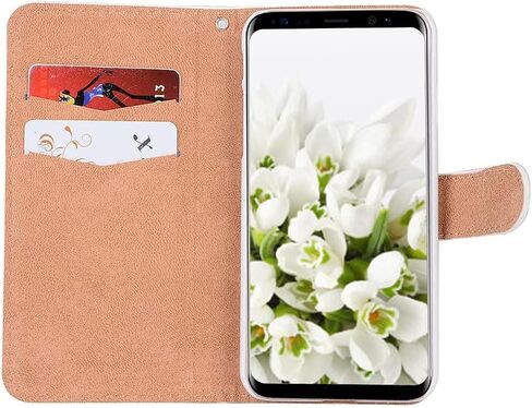 حافظة محفظة بلينغ لهاتف Moto G 2024 5G Woman أنيقة من جلد البولي يوريثان قابلة للطي مع حامل بطاقة، مشبك مغناطيسي ثلاثي الأبعاد من الكريستال اللامع in Kuwait