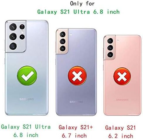 حافظة محفظة Jaorty لهاتف Galaxy S21 Ultra، حافظة قابلة للطي من جلد البولي يوريثان الفاخر، فتحات للبطاقات، جيب للنقود، مسند، حافظة إغلاق مغناطيسي لهاتف Samsung Galaxy S21 Ultra 5G (إصدار 2021) 6.8 بوصة، بني in Kuwait