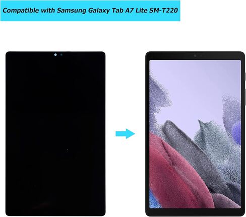 Replacement Tablet Screen Compatible with Samsung Galaxy Tab A7 Lite SM-T220 T220 with Toolkit (Black) in Saudi Arabia
