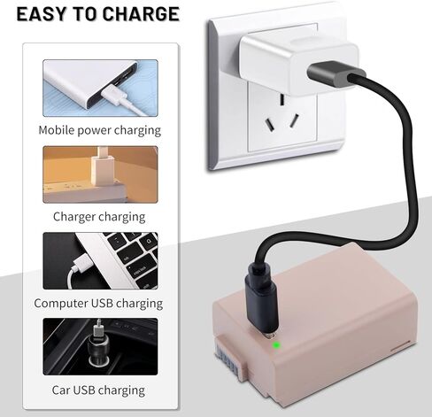 بطارية بديلة EN-EL25 EN-EL25a بقدرة 1600 مللي أمبير في الساعة مع منفذ شحن سريع USB-C متوافق مع كاميرا Nikon ZFC / Z30 / Z50، شاحن MH-32 in Saudi Arabia