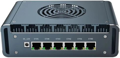 جهاز جدار الحماية الصغير، 6 منافذ i210-V 1000Mbe LAN، كمبيوتر صغير بدون مروحة Intel Core i7-1265U Ten Core، 2*DDR5 1*M.2 يدعم AES-NI Barebone Router PC VPN، HDMI DP USB3.0 بدون ذاكرة وصول عشوائي بدون SSD (M.2 Nvme) in Kuwait