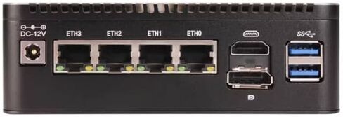 جهاز جدار الحماية، معالج Inter Processor N95 Mini PC، 4*i226-V 2.5GbE LAN، 4 Core و4 Thread،2*USB2.0،2*USB3.0،1*M.2 (NVME)،2*SATA3.0،DDR4 3200MHz (لا يوجد ذاكرة وصول عشوائي ولا SSD) in Kuwait