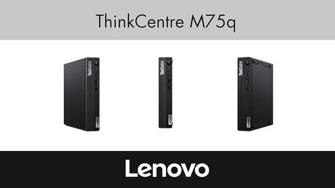 كمبيوتر سطح المكتب الصغير Lenovo ThinkCentre M75q Business (AMD Ryzen 5 PRO 5650GE، AMD Radeon، 16 جيجابايت DDR4، 512 جيجابايت PCIe SSD، WiFi 6، بلوتوث 5.4، 65 واط PSU، RJ-45، 1 منفذ عرض، Win 11 Pro) مع موسع منفذ USB DKZ in Kuwait