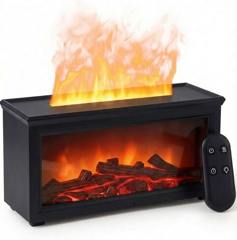 موزع روائح الزيوت العطرية، مرطب للعلاج بالعطور مع 7 ألوان، 280 مل، مرطب بالموجات فوق الصوتية برائحة اللهب الوظيفية مع مجموعات زمنية وهدية للتحكم عن بعد لغرفة النوم والمنزل واليوجا in Kuwait