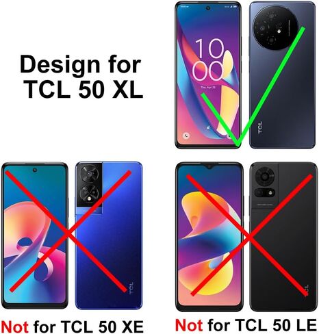 عبوة من 3 واقي شاشة لهاتف TCL 50 XL 5G من الزجاج المقسى، مضاد للخدش، شفاف عالي الدقة in Saudi Arabia
