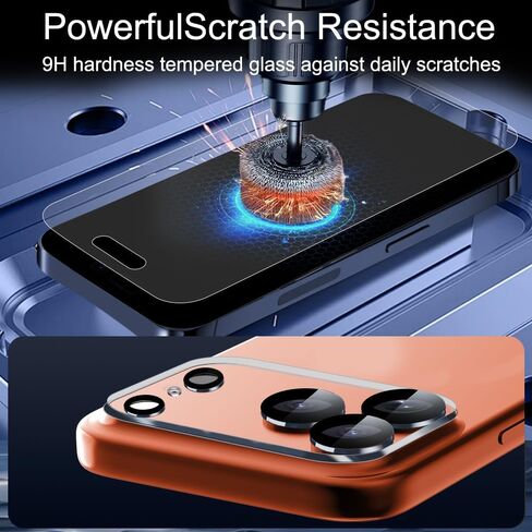 3 عبوات من واقي الشاشة الزجاجي غير اللامع لهاتف iPhone 17 Pro Max [6.9 بوصة] + 3 قطع من واقي عدسة الكاميرا، طبقة زجاجية مقواة مضادة للوهج ومضادة لبصمات الأصابع، حافظة خالية من الفقاعات ناعمة كالحرير in Saudi Arabia