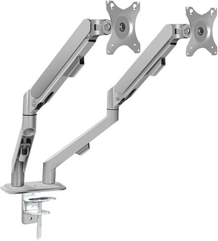 Monitor Arm Dual Monitor Mount for Most 17-30" Screens, Each Arm Holds Max 19.8lbs, Dual Monitor Desk Mount Arm with Height-Adjustable/Tilt/Swivel/Rotate Adjustable Monitor Stands(Gris) in Saudi Arabia