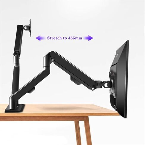 Monitor Arm Dual Monitor Mount for Most 17-30" Screens, Each Arm Holds Max 19.8lbs, Dual Monitor Desk Mount Arm with Height-Adjustable/Tilt/Swivel/Rotate Adjustable Monitor Stands(Gris) in Saudi Arabia
