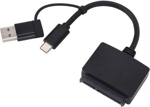 ciciglow Serial ATA to USB 3.1 Type C Converter Cable, 10Gbps Serial ATA to USB 3.1 Hard Drive Adapter for 2.5in Hard Disk Drive SSD for OS X 8.6 and Above in Saudi Arabia