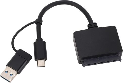 ciciglow Serial ATA to USB 3.1 Type C Converter Cable, 10Gbps Serial ATA to USB 3.1 Hard Drive Adapter for 2.5in Hard Disk Drive SSD for OS X 8.6 and Above in Saudi Arabia
