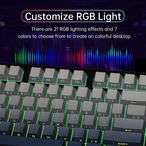 DELUX Ergonomic Vertical Mouse and Mechanical Gaming Keyboard Combo, M618G DB Wireless Vertical Mouse, KM87PRO Wireless Mechanical Keyboard (M618G DB-KM87PRO) in Kuwait