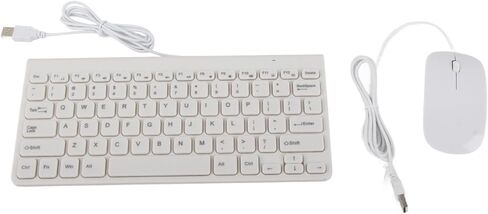 Keyboard and Mouse Wired,Ultra Thin USB Wired Keyboard and Mouse Set, Plug and Play Compact Design with Durable Cable, for PC Laptop Office Work Entertainment (White) in Saudi Arabia