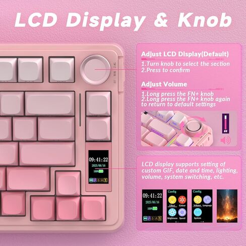 AULA Wireless Keyboard and Mouse Combo, S75 Pro Mechanical Keyboard+SC580 Wireless Mouse in Saudi Arabia