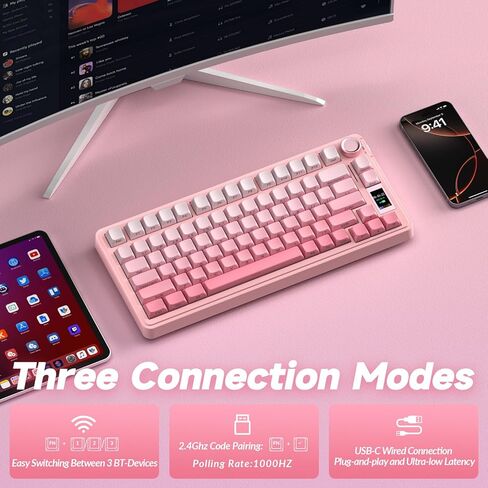 AULA Wireless Keyboard and Mouse Combo, S75 Pro Mechanical Keyboard+SC580 Wireless Mouse in Saudi Arabia