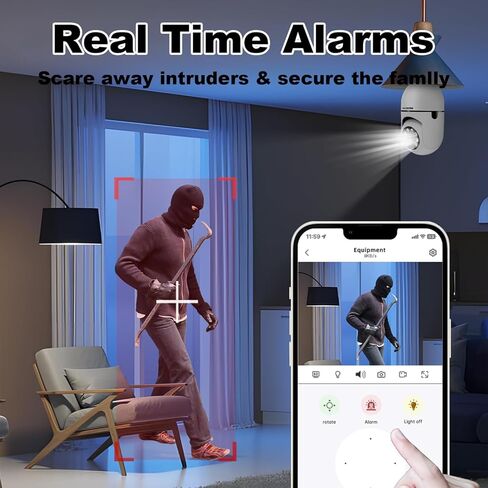 Outdoor Wired Pan/Tilt Security Wi-Fi Camera, 360° View, Motion Tracking, Night Vision, AI Detection, 2-Way Audio, 2.4G/5GHz WiFi Home Surveillance Cam, White in Saudi Arabia