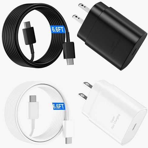 Android Charger, 25W Super Fast Charger USB C Samsung Phone Charger Fast Charging 6.6FT C Type Cord for Samsung Galaxy S25/S25 Ultra/S25+/S24/S24 Ultra/S24+/S23 Ultra/S23/s22/S21/S20/Note 20/10 in Saudi Arabia