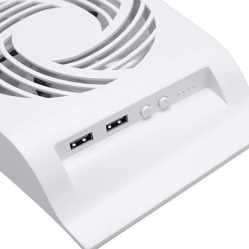 Gaming Console Cooling Fan, 80mm Dual 5V Powered USB Computer Fan with LED Light and Charging Port, Easy Installation for Slim, in Saudi Arabia