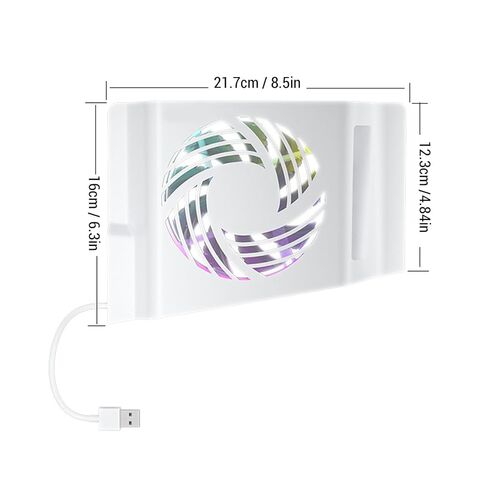 Gaming Console Cooling Fan, 80mm Dual 5V Powered USB Computer Fan with LED Light and Charging Port, Easy Installation for Slim, in Saudi Arabia