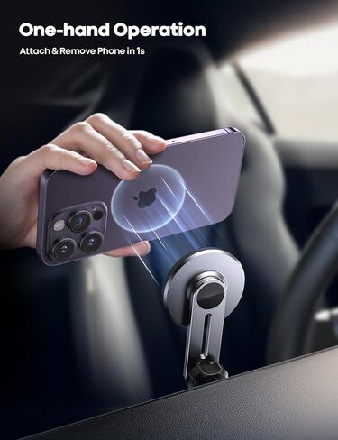 Lamicall for MagSafe Car Mount - Upgraded-2nd Generation [20 Strong Magnets] Magnetic Phone Holder Car - Air Vent Car Phone Holder Mount for iPhone 16 15 14 13 12 Pro Plus Max Mini Mag Safe Case in Saudi Arabia