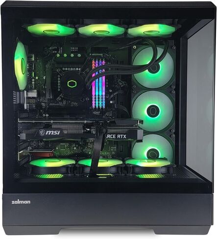 كمبيوتر سطح المكتب زينيث للألعاب، كور i9-12900K 3.2 جيجا هرتز (تعزيز يصل إلى 5.2 جيجا هرتز)، GeForce RTX 4060 8 جيجا GDDR6، 1 تيرابايت NVMe SSD، 32 جيجا DDR5 RAM، حافظة P50، مبرد سائل AIO 360 مم، WiFi 6E، Windows 11 in Kuwait