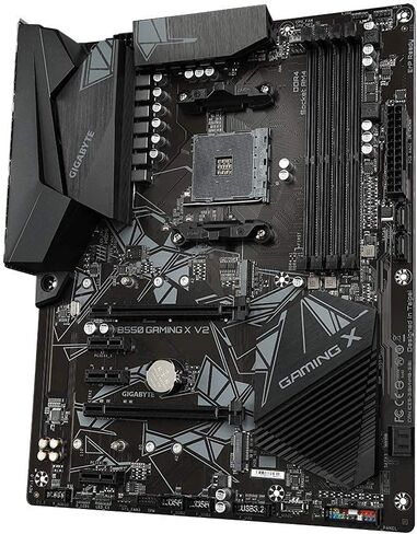 جيجابايت B550 Gaming X V2 (AMD Ryzen 5000/B550/ATX/M.2/HDMI/DVI/USB 3.1 Gen 2/DDR4/ATX/اللوحة الأم للألعاب) (متجددة) in Kuwait