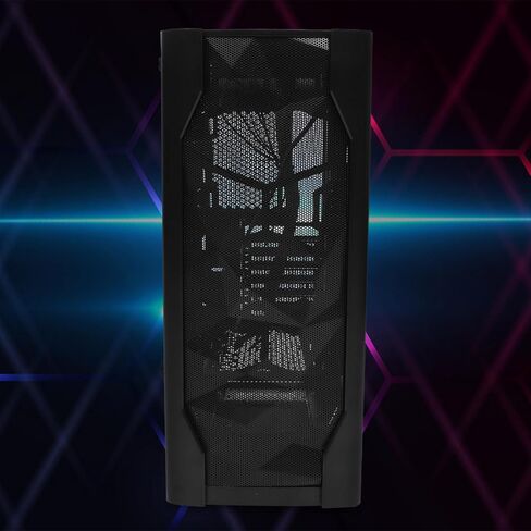 حقيبة كمبيوتر للألعاب ATX Mid Tower مع لوحة جانبية من الزجاج المقسى، ودعم تبريد المياه، وهيكل مضيف لسطح المكتب باللون الأسود للاستخدام في المكتب المنزلي والسكن in Kuwait