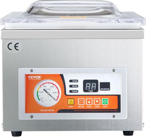 VEVOR Chamber Vacuum Sealer، DZ-260A معدل مضخة 6.5 متر مكعب/ساعة، تأثير إغلاق ممتاز مع تحكم تلقائي، آلة تغليف الأطعمة الاحترافية 110 فولت/60 هرتز تستخدم للحوم الطازجة والفواكه والصلصات in Kuwait