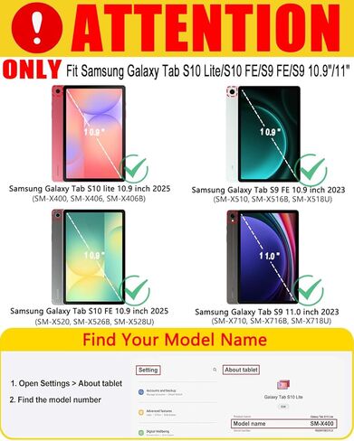 Touchpad Keyboard Case for Samsung Galaxy Tab S10 Lite/S10 FE/S9 FE 10.9 inch /S9 11" 2025/2023 Tablet, Rainbow Backlight Type-C Charging TrackPad Keyboard with Pencil Holder (Black) in Saudi Arabia