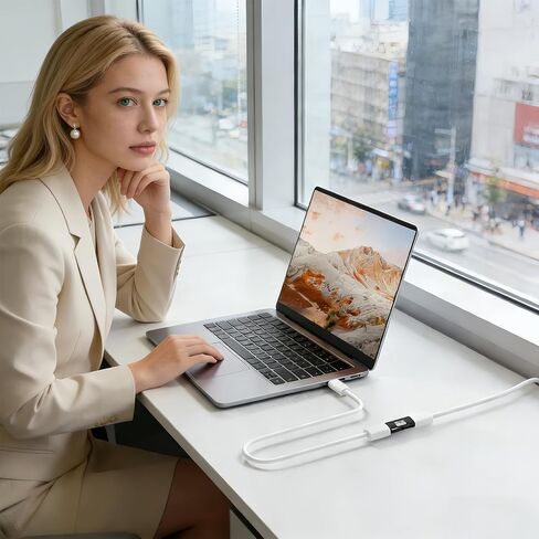 موصل أنثى USB من النوع C، محول طاقة 240 وات، USB إلى تمديد لنقل بيانات موثوق، تصميم مضغوط، سطح مكتب الكمبيوتر المحمول، استخدام اجتماع المكتب المنزلي أثناء السفر in Kuwait