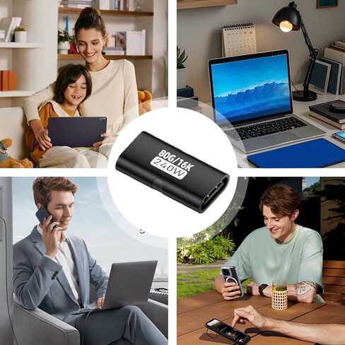 موصل أنثى USB من النوع C، محول طاقة 240 وات، USB إلى تمديد لنقل بيانات موثوق، تصميم مضغوط، سطح مكتب الكمبيوتر المحمول، استخدام اجتماع المكتب المنزلي أثناء السفر in Kuwait