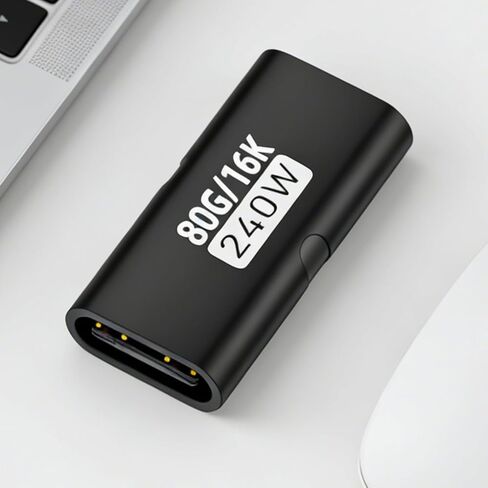 موصل أنثى USB من النوع C، محول طاقة 240 وات، USB إلى تمديد لنقل بيانات موثوق، تصميم مضغوط، سطح مكتب الكمبيوتر المحمول، استخدام اجتماع المكتب المنزلي أثناء السفر in Kuwait