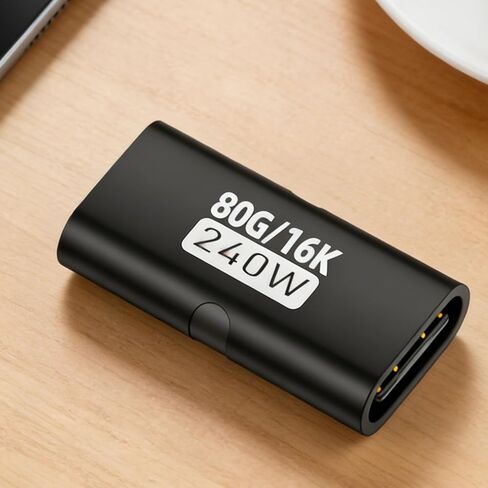 موصل أنثى USB من النوع C، محول طاقة 240 وات، USB إلى تمديد لنقل بيانات موثوق، تصميم مضغوط، سطح مكتب الكمبيوتر المحمول، استخدام اجتماع المكتب المنزلي أثناء السفر in Kuwait